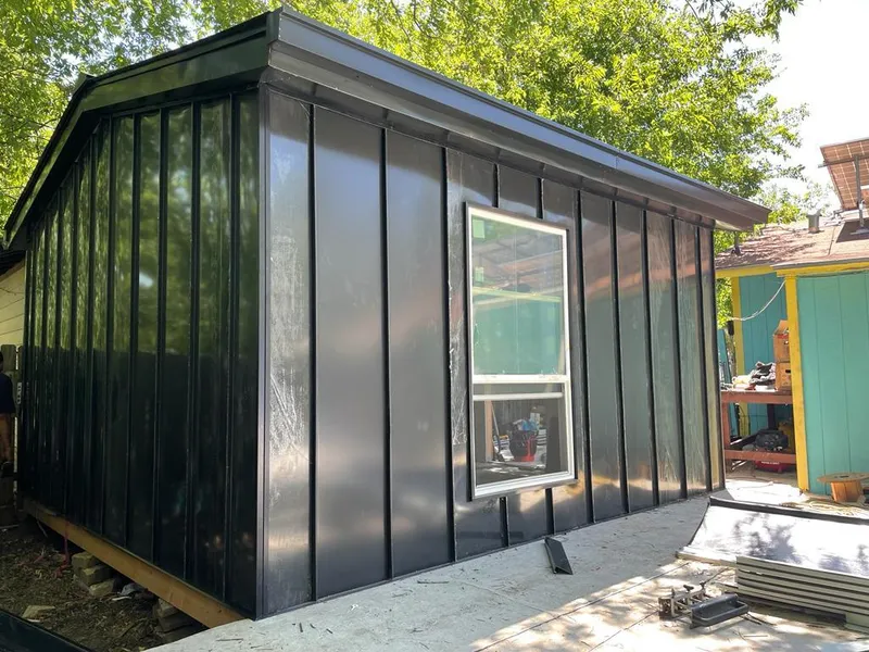 Black standing seam metal wall panels for Metal Roof Installation in Cynthiana